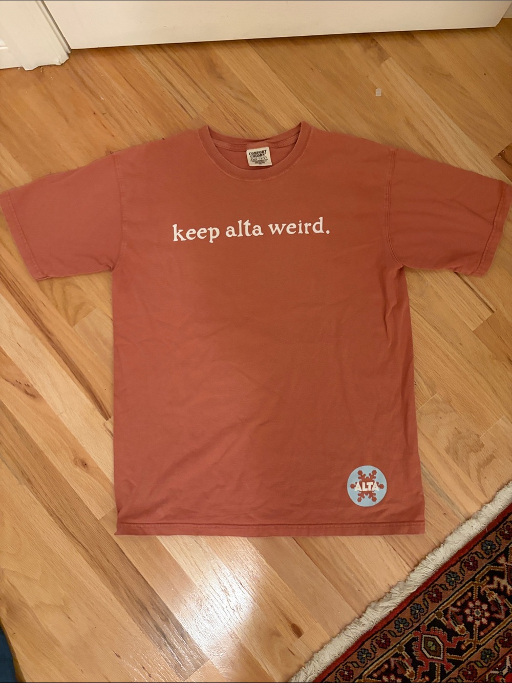 Keep Alta Weird Rust Graphic Tee - by Comfort Colors
